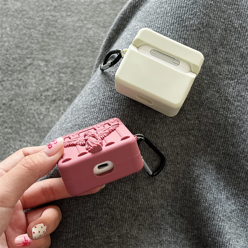 Niedliche Gebetsengel-Kopfhörerhülle für Apple Airpods 2 3 Pro 2, Silikon-Headset-Ladehüllen für Airpod 4 Kopfhörer Funda