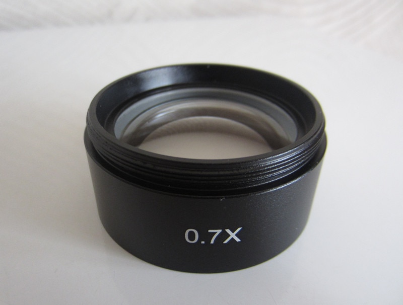 0.3X 0.7X 0.75X 0.5X 1X 1.5X 2X accessoires de Microscope stéréo Aux Barlow accessoire auxiliaire AUX objectif objectif verre M48 * 0.75