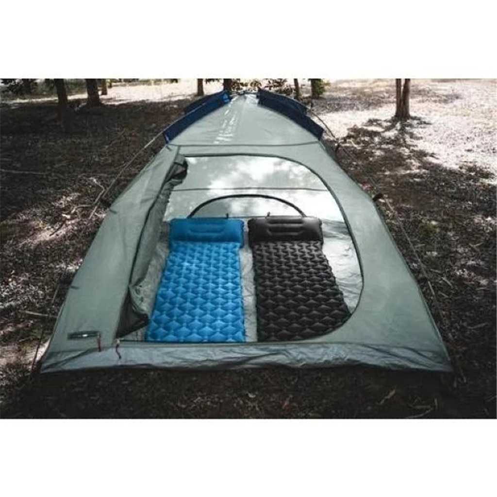 innovative sleeping pad fast filling air bag camping mat inflatable mattress with pillow life rescue 510g Nylon cushion pad#g3