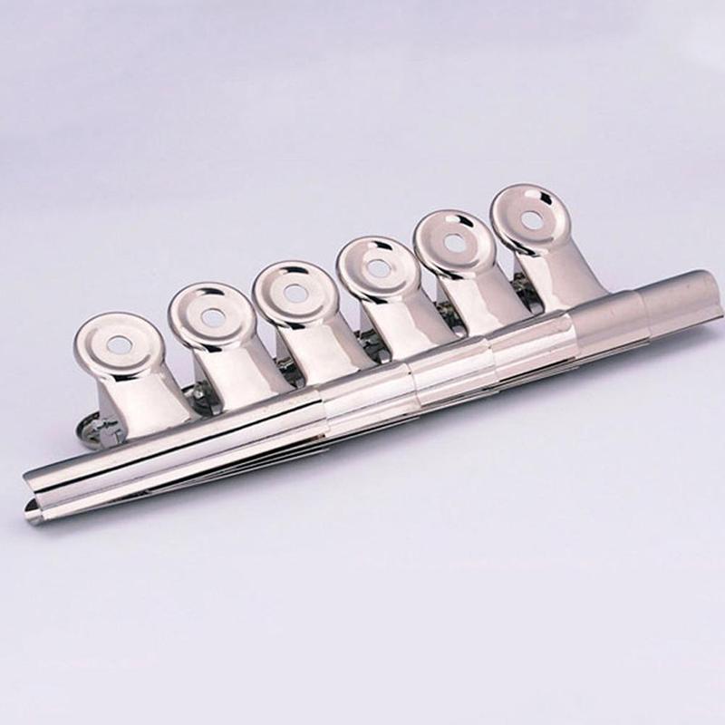 1 pakke 6 stk/sæt russian c curve negle extension klemme negle glas pincher til negle rustfri fiber værktøjsklips akryl ste  a4 y 1