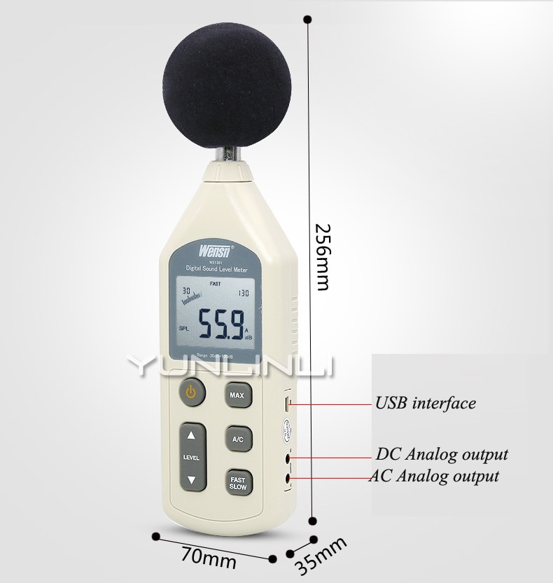 Sound Level Meter Digital High-precision Decibel Monitoring Logger Noise Tester Sound Detection Instrument Equipment SD Card