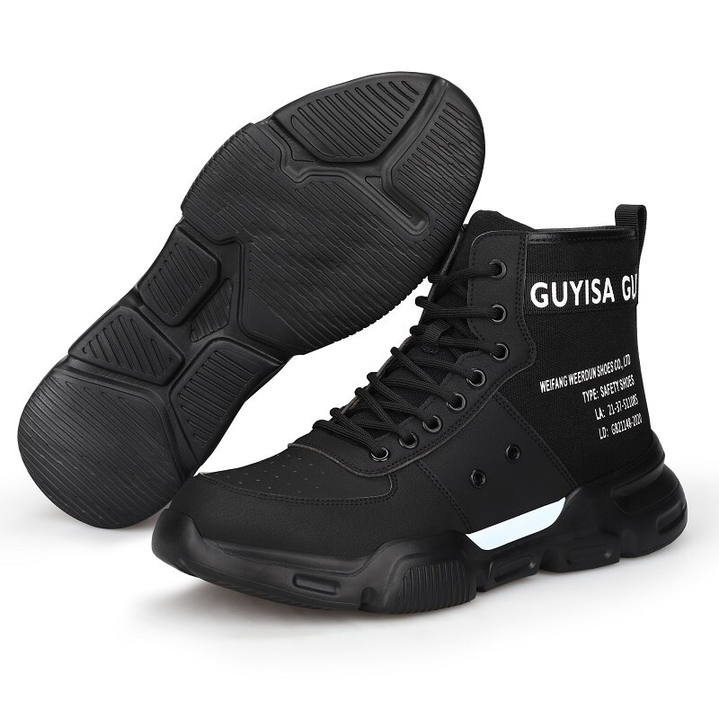 Breathable Safety Work Shoes for Men Steel Toe Cap Indestructible Working Boots Anti-puncture Non-slip Outdoor Sneakers