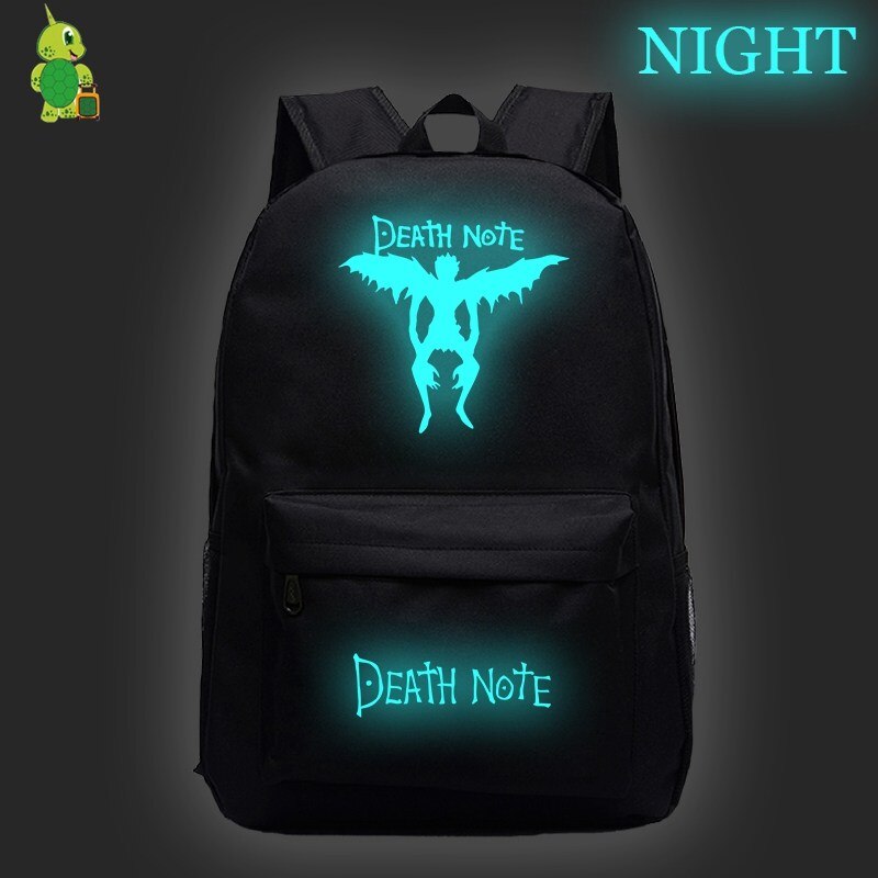 Death Note-mochila informal para ordenador portátil, morral escolar para adolescentes, niñas y niños, bolsos de hombro de viaje a la , bolsas de libros para niños