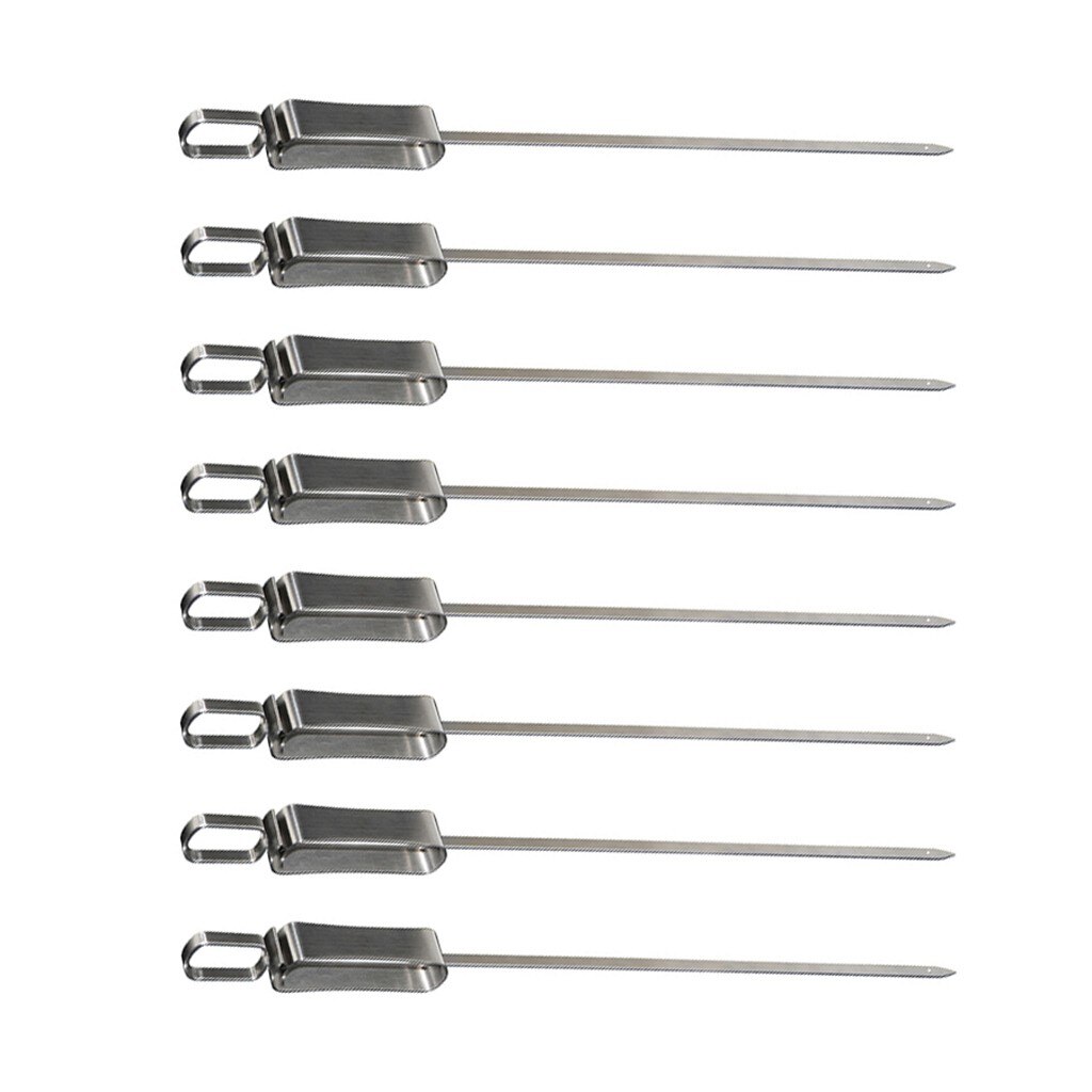 Keuken Accessoires Bbq Rvs Shish Kabob Spiesjes Barbecue Stok Grillen Lange Naald 8Pcs Cocina Keuken Для Кухни: B8