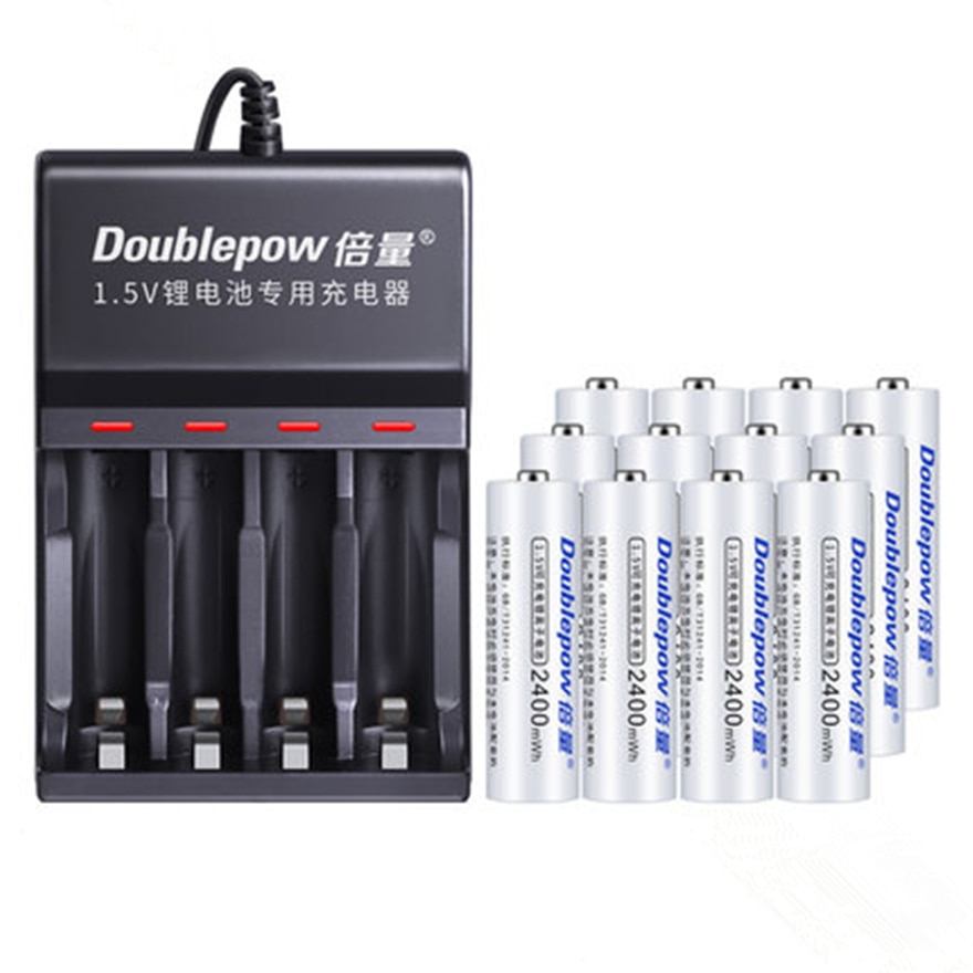1.5V 2400mWh Aa Oplaadbare Lithium Batterij Microfoon Speelgoed Oplaadbare Lithium Batterij Via Usb Smart Charger