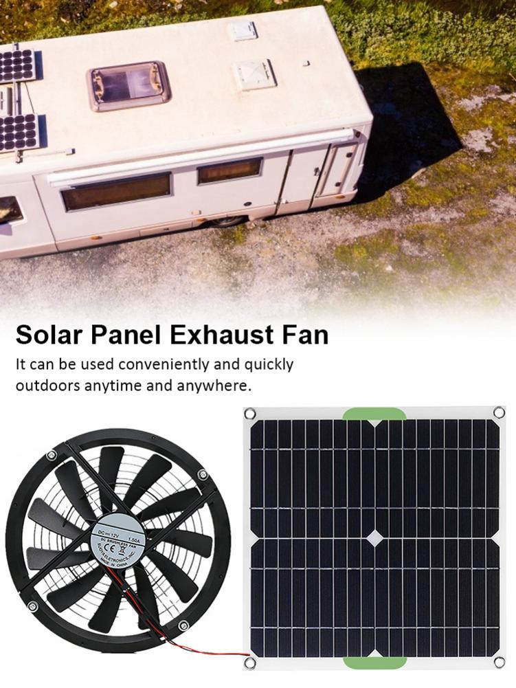12V Silicon Solar Exhaust Fan Extractor Fan For Room Ventilation Silent Fan