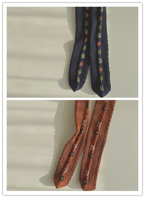 2Pairs Pack Voorjaar Kinderen Sokken Drie-Dimensionale Twist Bloemen Jongens En Meisjes In De Buis Sokken kinderen Stapel Sokken: 3