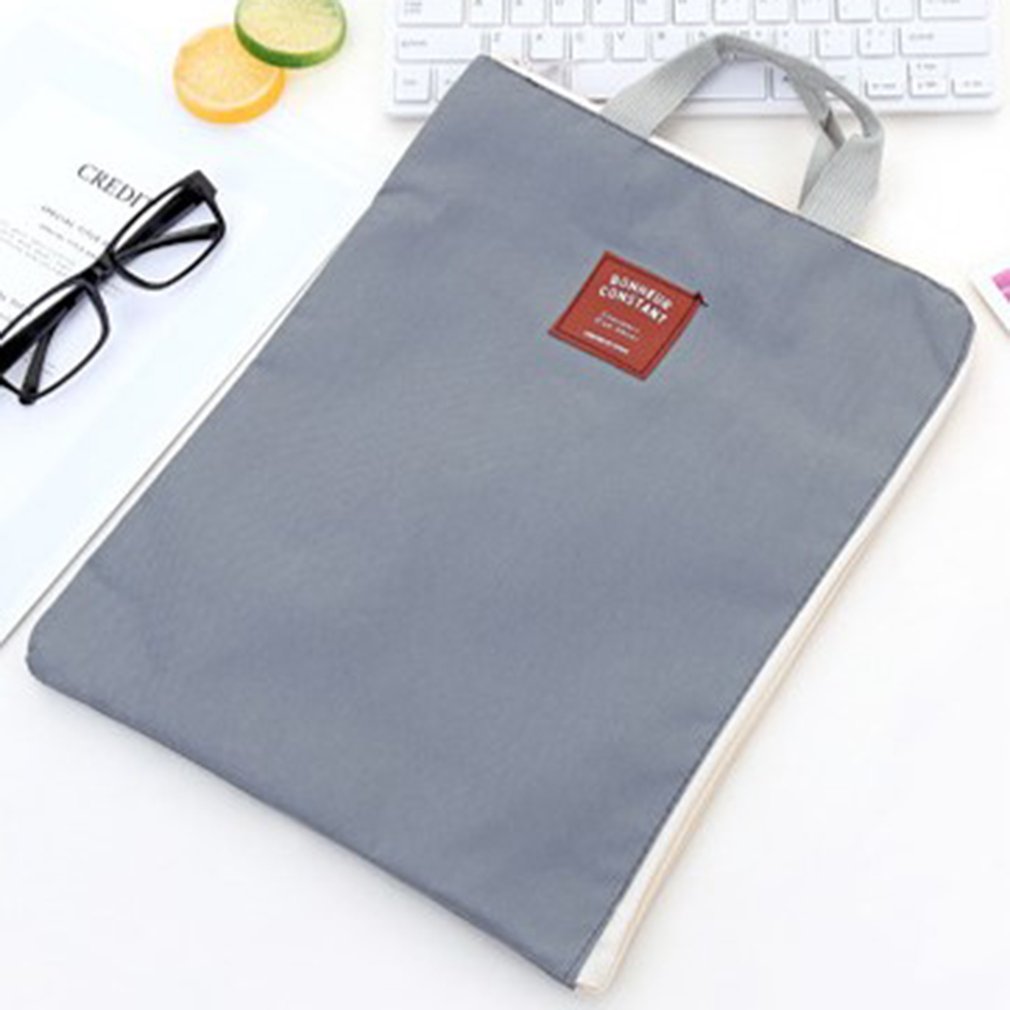 Leinwand Dokumente Tasche A4 Datei Ordner Mit Dual Schnallen Einreichung Tasche Wasserdichte Papier Organizer Büro Schule Schreibwaren: Default Title