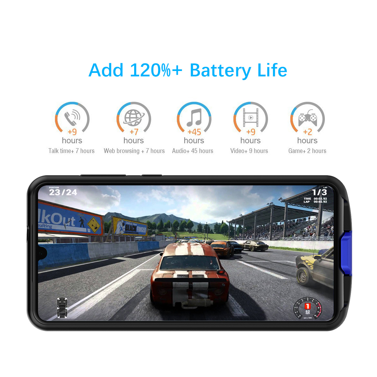 Coque de chargeur de batterie 6500mAh pour Oppo Realme X2 Pro, batterie de secours étendue