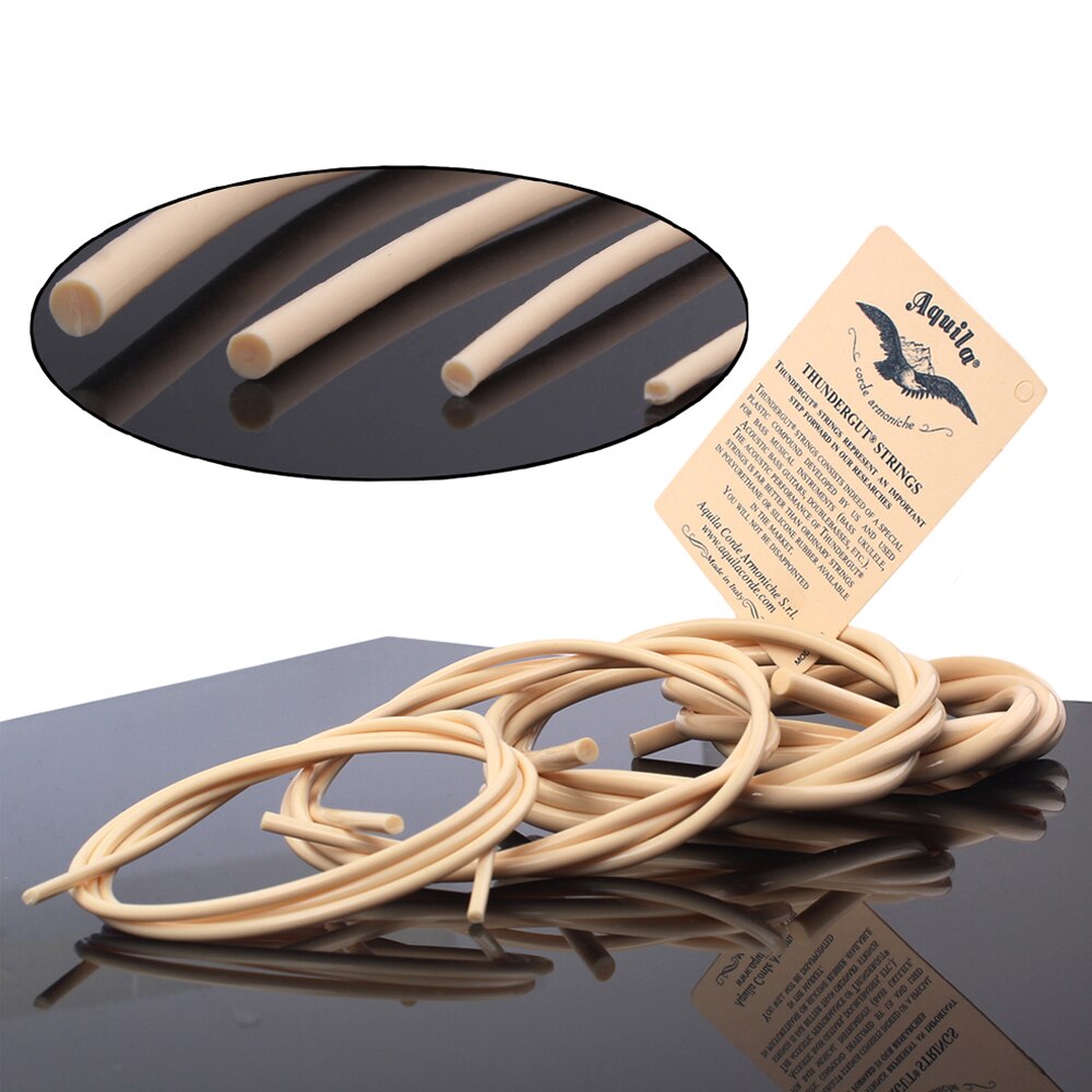 4pcs/ Set Ukulele Strings Bass Ubass Strings Rubber Mateial Strings Guitar Parts & Accessories