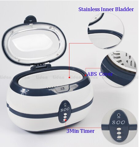 Ultrasonic Cleaning Machine Electrical Washer For Jewellery Glasses Watch Stainless Steel