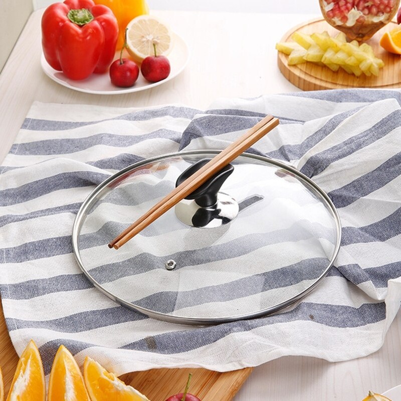 14-30CM Universal Cookware Cover Tempered Glass Lid For Frying Pan Saucepan Cooking Pot Wok With Knob Kitchen Cooker Accessories
