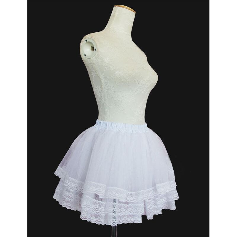 Girls Ballet Skirt Petticoats Cosplay Maid Wear Lolita Pettiskirt Short no Hoops Petticoat 3-layer Thick Petticoat