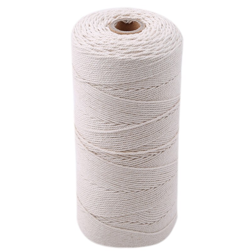 1mm/2mm/3mm Natural Handmade Cotton Cord Thread Macrame Crochet Rope DIY Hanging Tapestry Weaving Yarn Knitting Rope