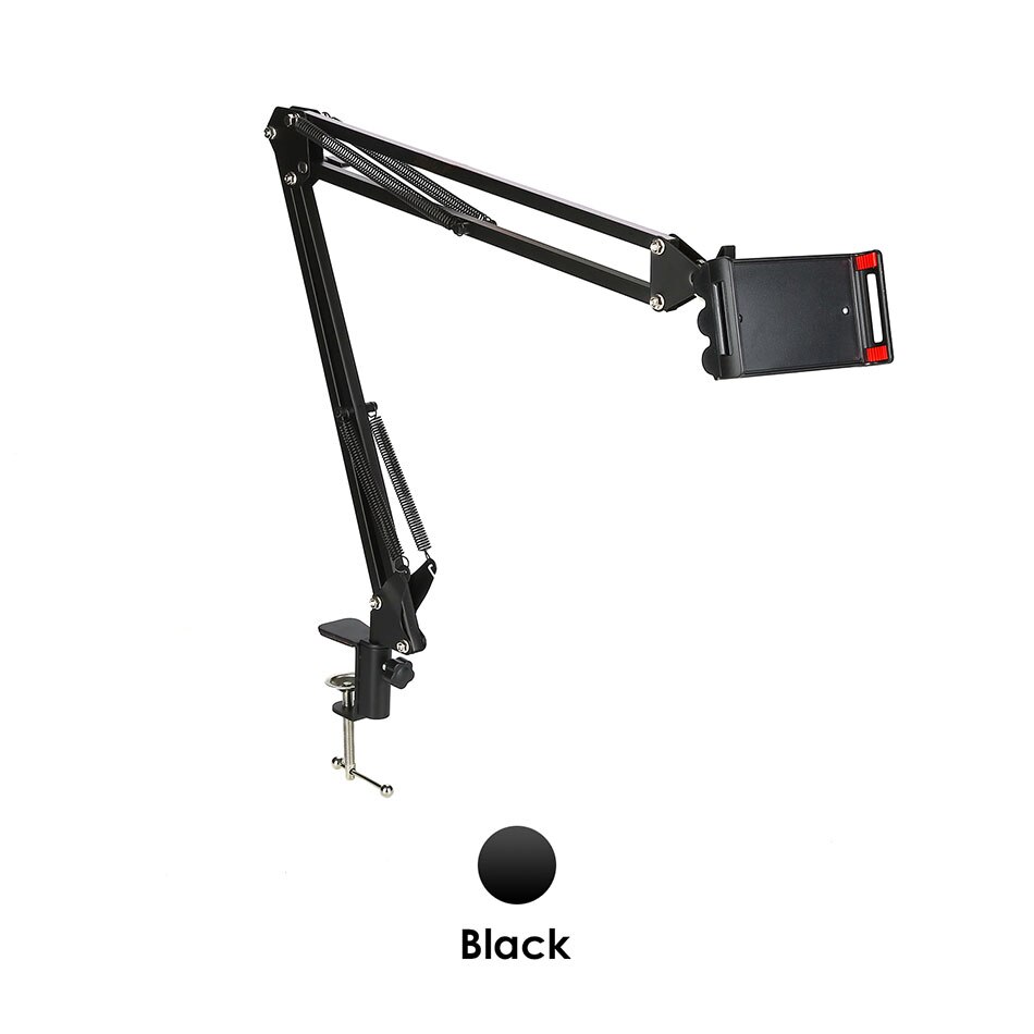 Long Arm Stand for iPhone iPad Samsung 360 Degree Rotation Bed Desk Tablet Mount Holder for 6 to 11inch Mobile Phone Tablet: Default Title