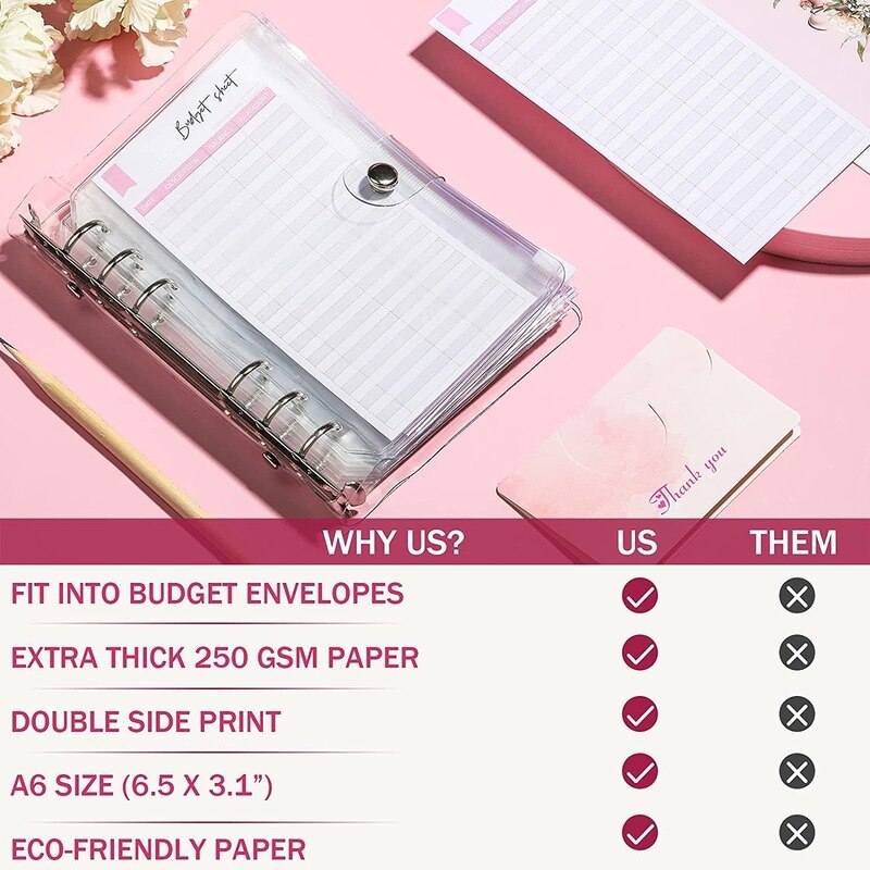 A6 Binder Notebook Binder Planning Notepad Set PVC Notebook Binder Accessories Pouches Binder Photocard Sleeves