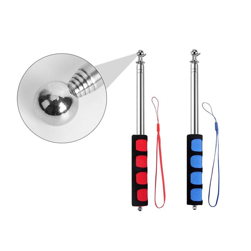 2pcs 1.2M Flagpole Telescopic Sponge Handle Handheld Guide Pole Supplies Flag Pole Rod for Tourist Parades Teaching