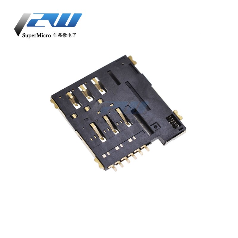 6 pin push micro SIM card slot holder slot connector replacement, KA-285