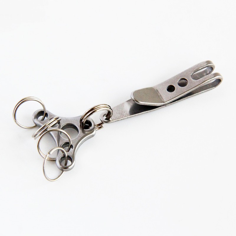 1PC Multitools Tasche Edelstahl Tasche Taille Gürtel Hängen Clip Mini Metall Schlüssel Schnallen Tasche Clips Karabiner draussen Gerät: Orange