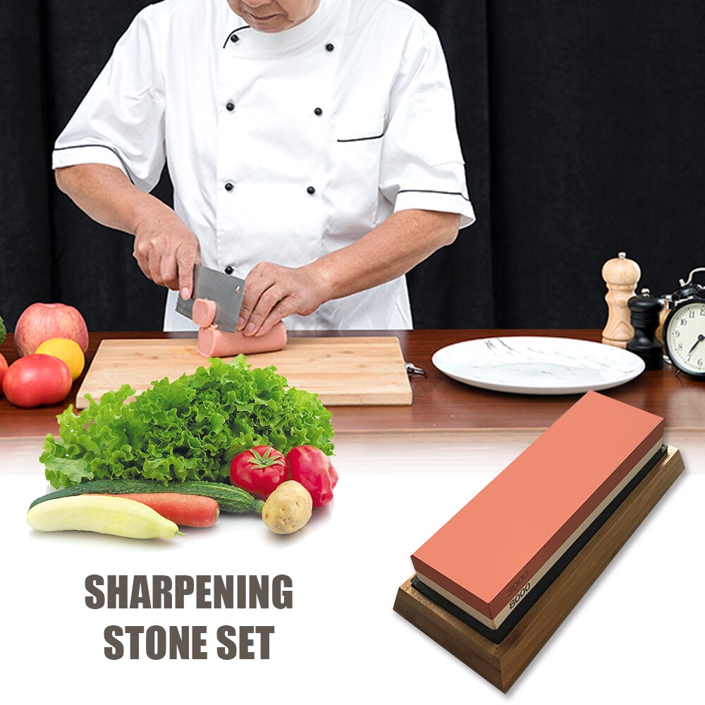 400 1000 3000 5000 8000 Grit Dubbelzijdig Slijpsteen Base Hoek Gids Set Keuken Messenslijper Slijpen Slijpsteen blade