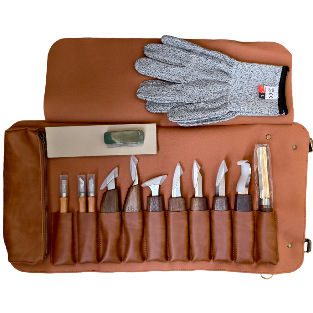 Wood carving set, knife set, wood carving set for beginners, knives, woodworking, diy tool set: Flat chisel
