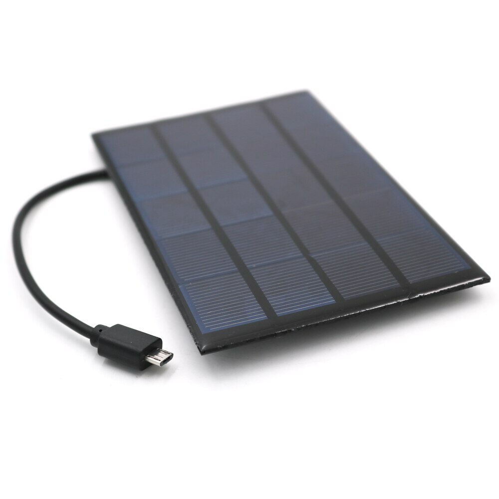 2w 5v solceller mikro usb android solcellepanel lader rute rask diy utendørs batteri polysilicon bærbar reisetavle