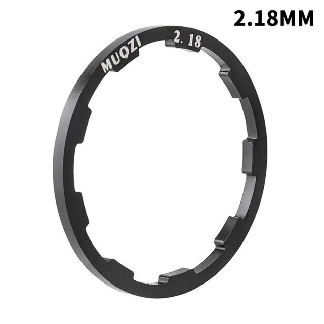 MTB rower rowkowane piasty podkładka 1.0 1.5 1.85 2.0 2.18 2.35 2.5MM dolny wspornik dystansowe stopu aluminium uszczelka koła zamachowego akcesoria: czarny 2.18MM