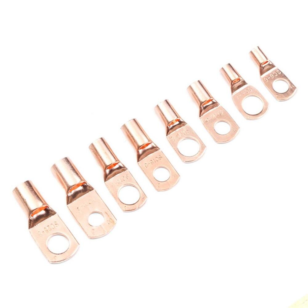 60 pcs Assortment Copper Lug Ring Car Battery Terminals Electrical Wire Crimp Connector With Cover Automotive Kits