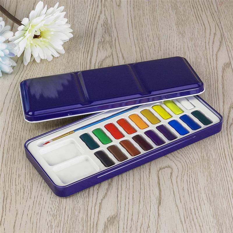 Honsell Tavolozza Metallo Scatola Metallo Per Acquerelli Honsell - 48 Mezze Ciotole, Con Tavolozza Honsell Portacolori - Foto 6