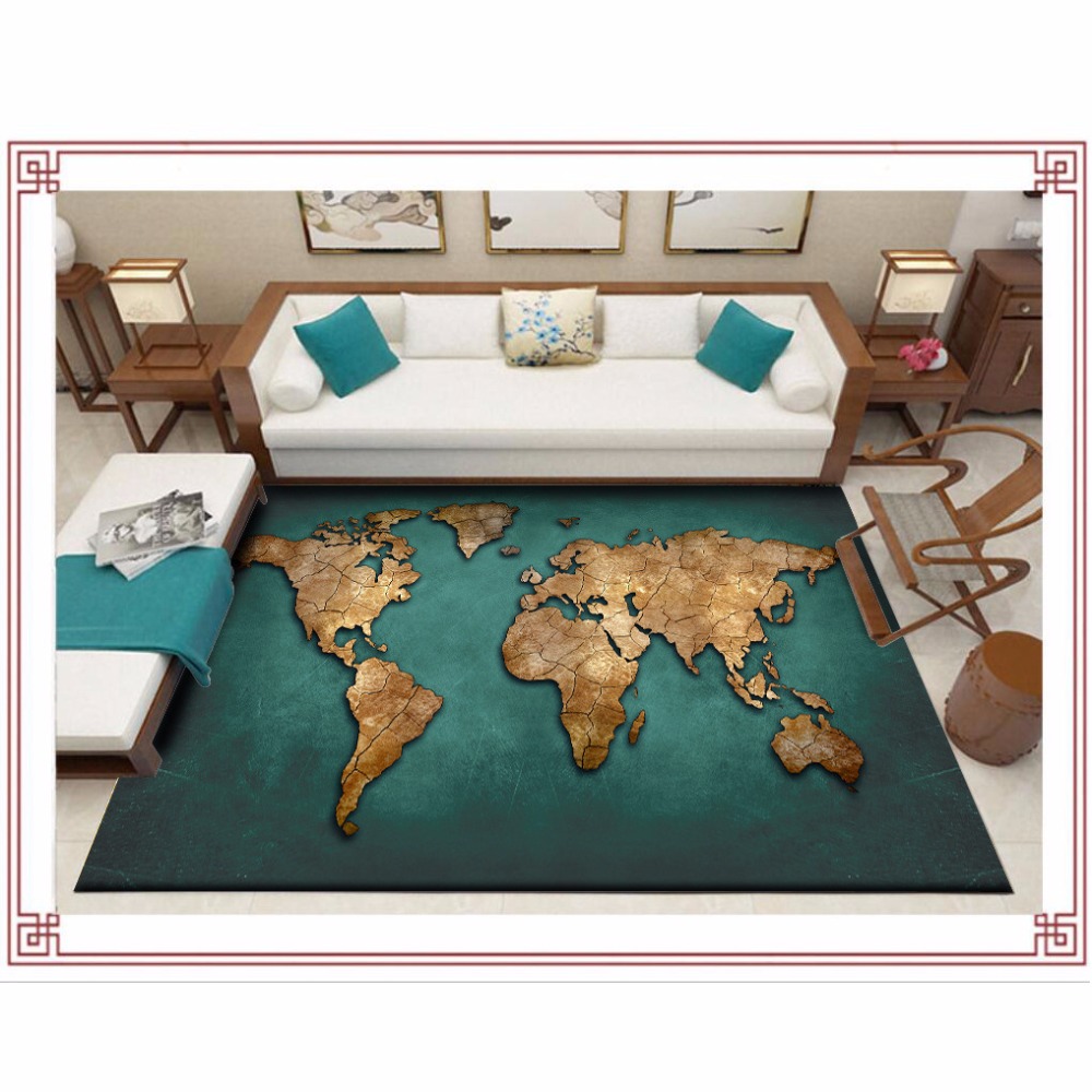Amerikanischen retro Grün Gold Quaddel karte Tür matt Schlafzimmer wohnzimmer nacht teppich plüsch nicht-Unterhose teppich 150x200 cm größe boden matt