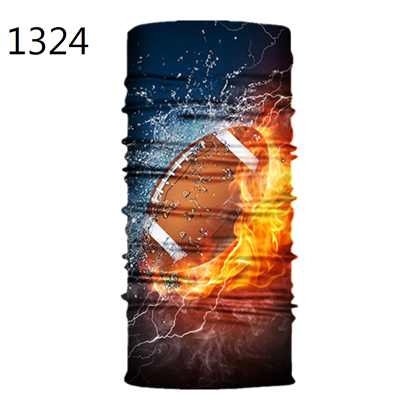 Voetbal Baseball Basketbal Patroon Gedrukt Gezichtsmasker Half Zon Dust Bescherming Sjaal 3D Buis Masker Naadloze Duurzaam Gezicht Bandana: 1324