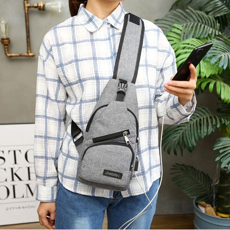 Oxford Women Chest Pack Single Shoulder Strap Back Bag Crossbody Bags for Women Sling Shoulder Bag Travel Back Pack