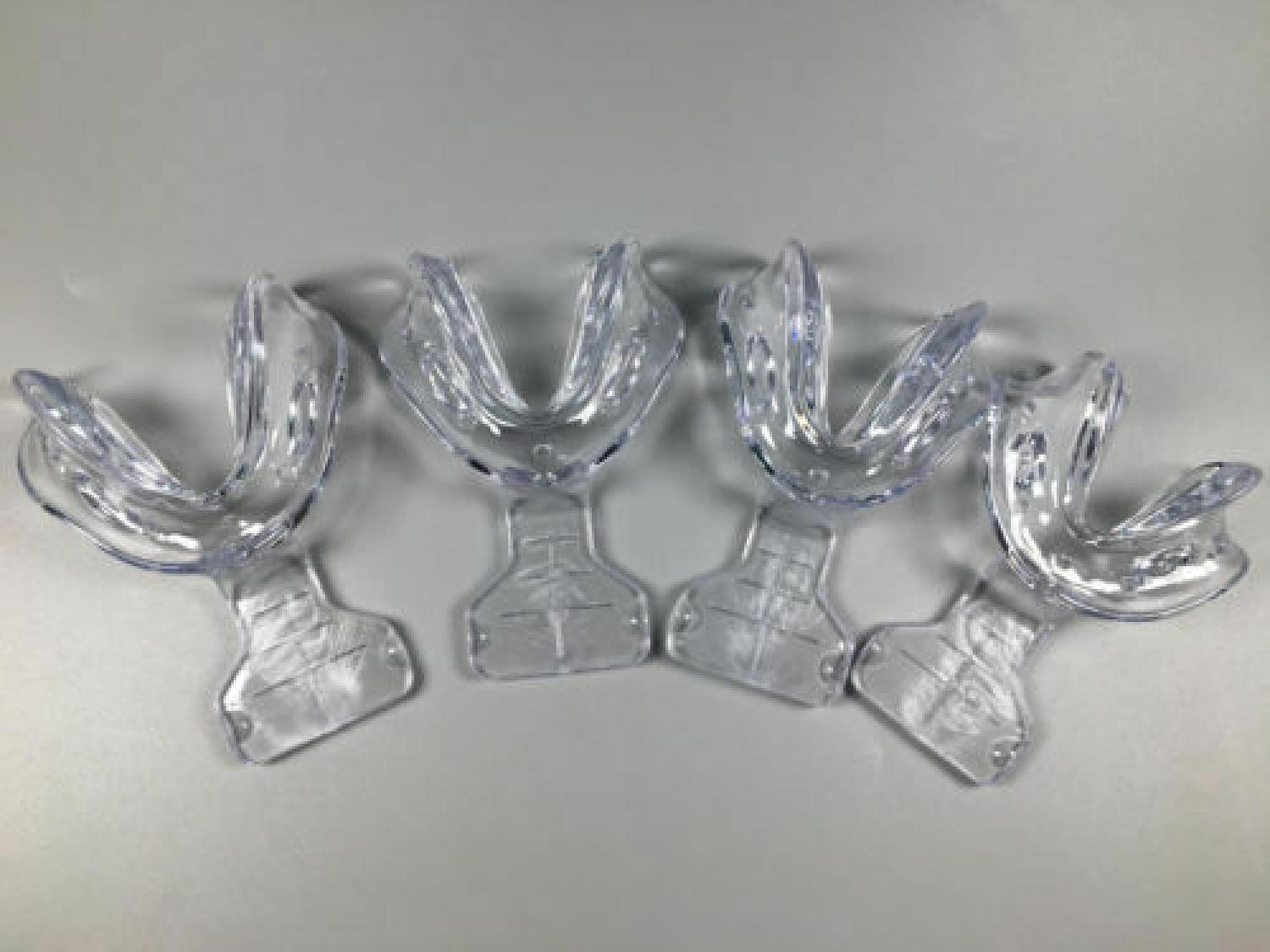 18Pcs/2Pc Dental Impression Trays Frame Cut Back Edentulous Jaw Dental FCB Repeated Use Denture Made Teeth Mouth Tray