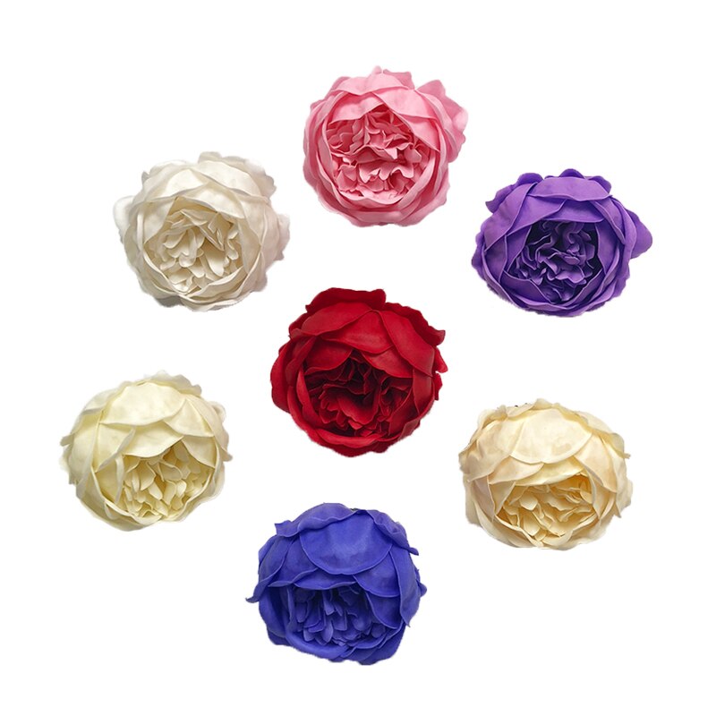 Kunstige sæbe blomster stort pæonhoved valentinsdag diy bryllup hjem dekoration hånd fower kunst