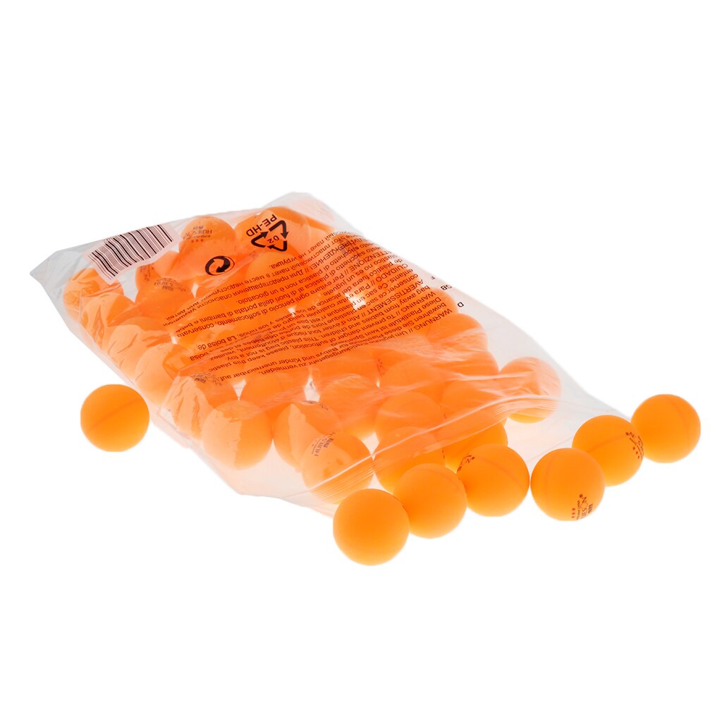 Magideal 50 Stuks Premium 3 Ster 40Mm Tafeltennis Ballen Geavanceerde Training Praktijk Ballen Wit Oranje: Orange