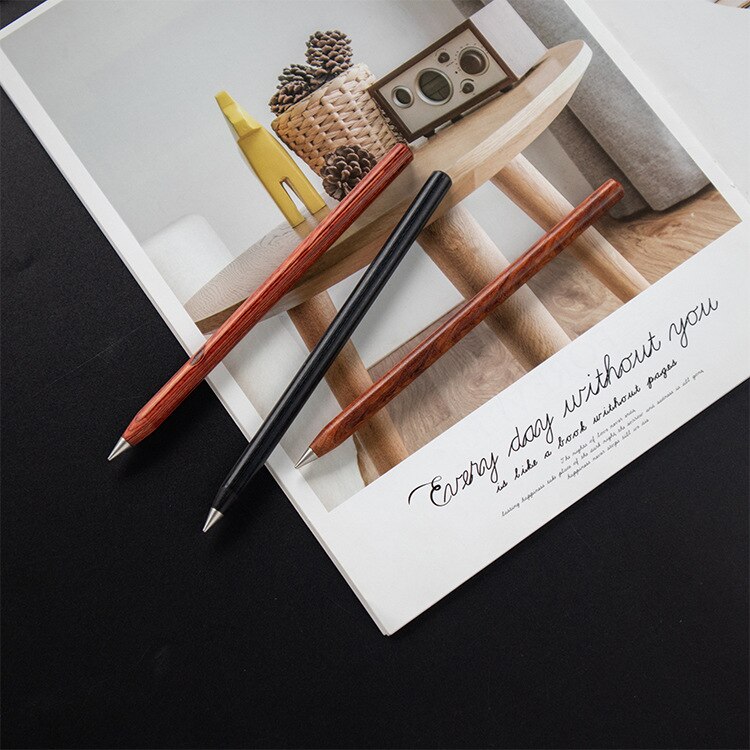 Durable Pencil Inkless Pencil Metal Pencil Eternal Pencil Wooden Metal Pen School Supplies Set Drawing Pencil Sketch Pencil