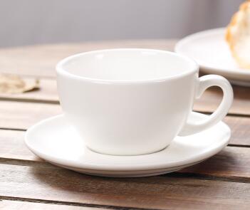150ml dicken körper keramik kaffee tasse und untertasse für flache weiß: matt Weiß
