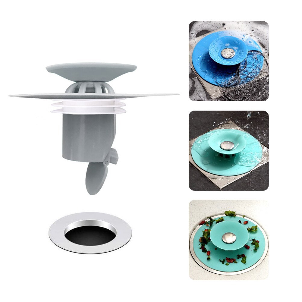 3 In 1 Water Plug Rubber Circle Silicon Drain Plug Bathroom Leakage-Proof Stopper Sink PVC Basin Laundry Sink Bathtub Stopper