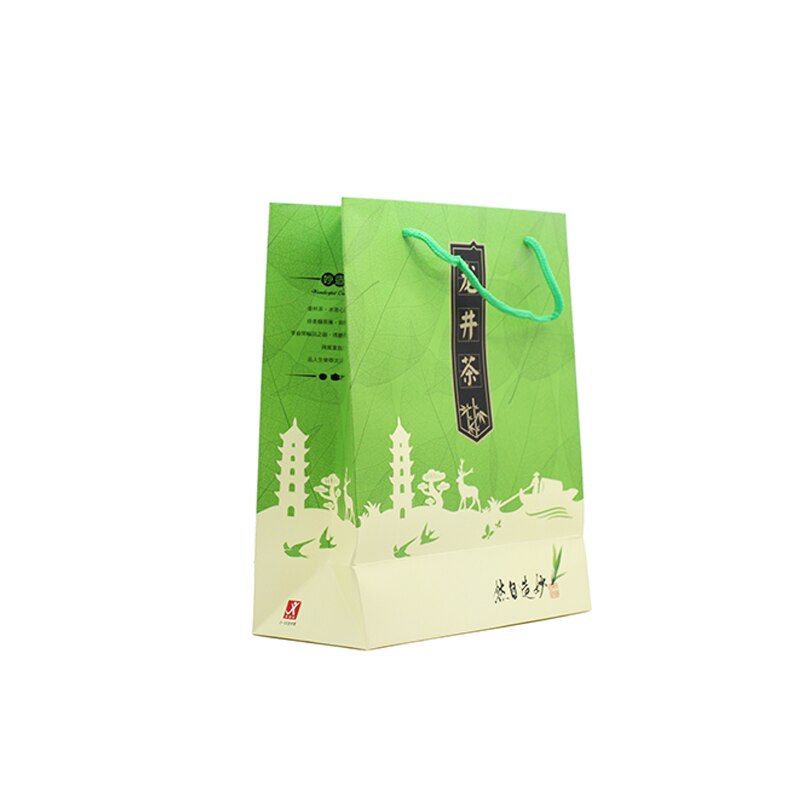 Xin Jia Yi Packaging Tea Bag Filter Paper Roll Brown Paper Shopping Bag with Rope Handle Kraft Paper Bag with Clear Window