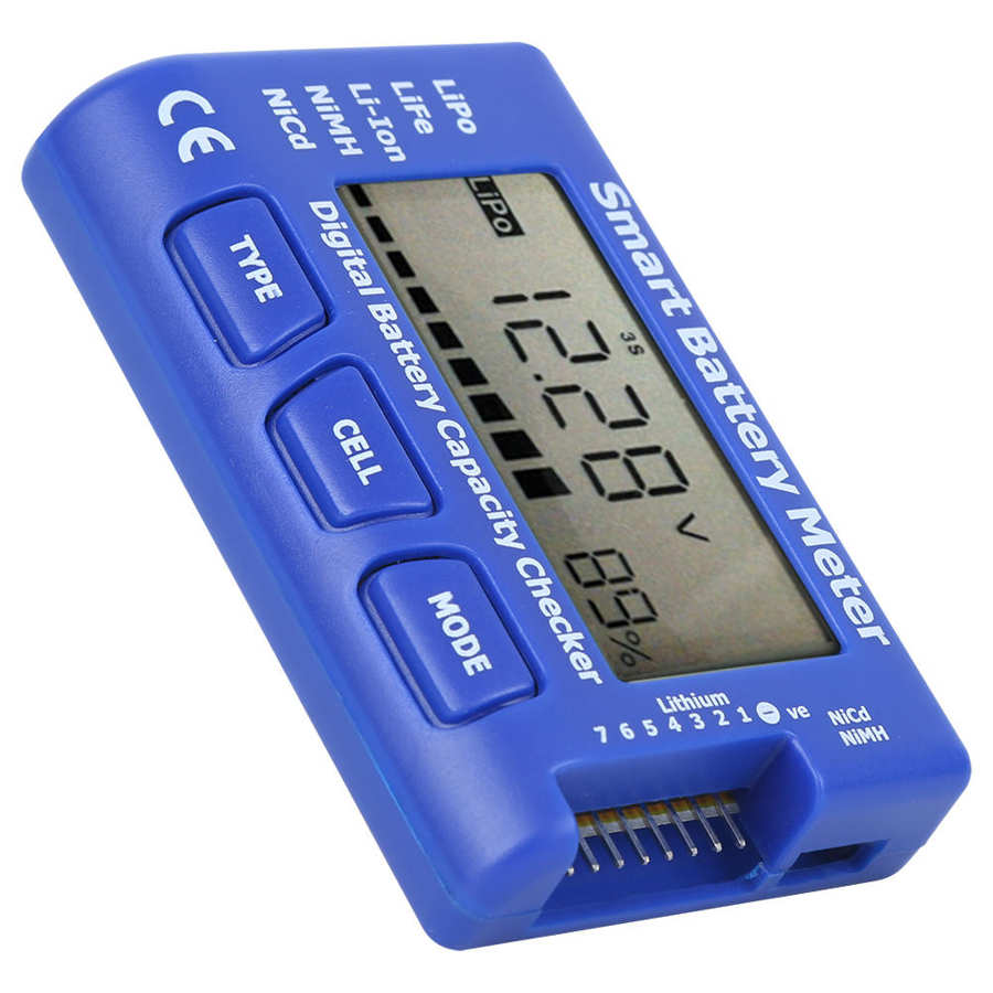 Battery Capacity Tester 5 In 1 Intelligent Digital Battery Meter Battery Capacity Checker with LCD Backlight Display Testing