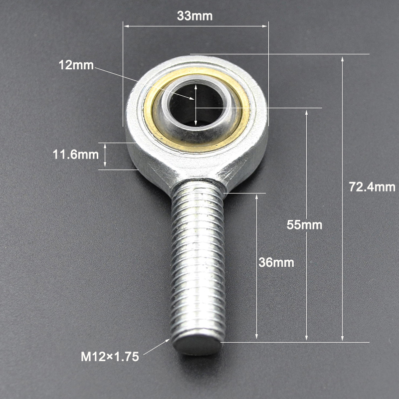 2 Stück Gelenkkopflager 5 mm 6 mm 8 mm 10 mm 12 mm M5 M6 M8 M10 M12 SA SI T/K Kugel rechts links Gewinde selbstschmierende Gelenklager: Grün / 4mm