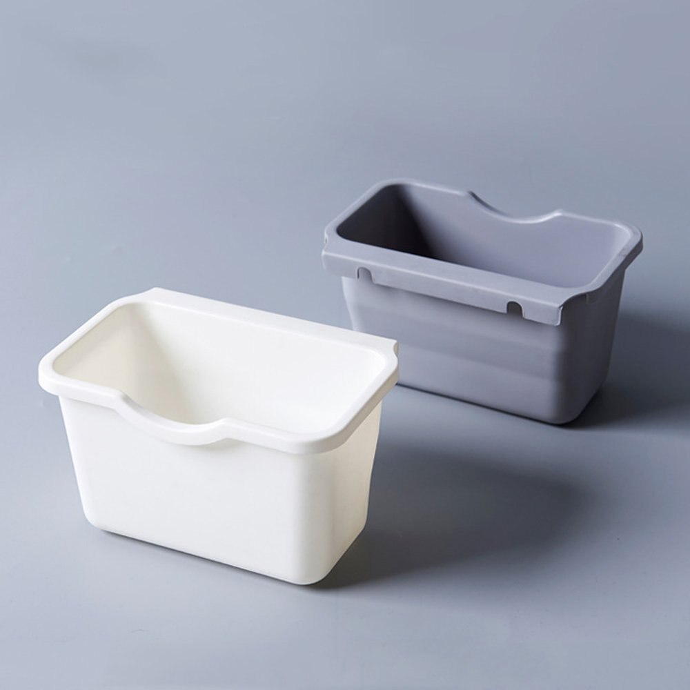 Plast søppel oppbevaringsboks dør bak søppelbokser vanntette søppelbøtte stasjonær søppelcontainer arrangør kjøkkenutstyr