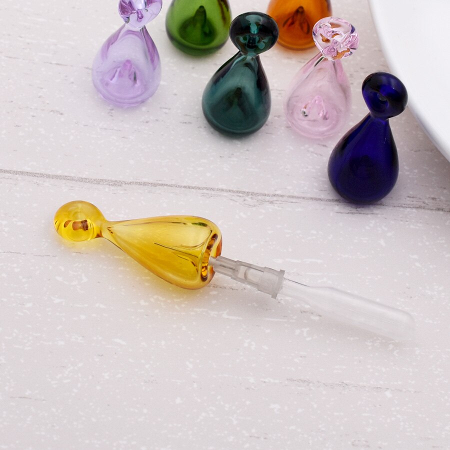 1X Diffusor Parfüm Nachfüllbar 39*17mm Farbige handmade Ätherisches Öl Aromatherapie Flasche Anhänger tropfen schmuck glas anhänger