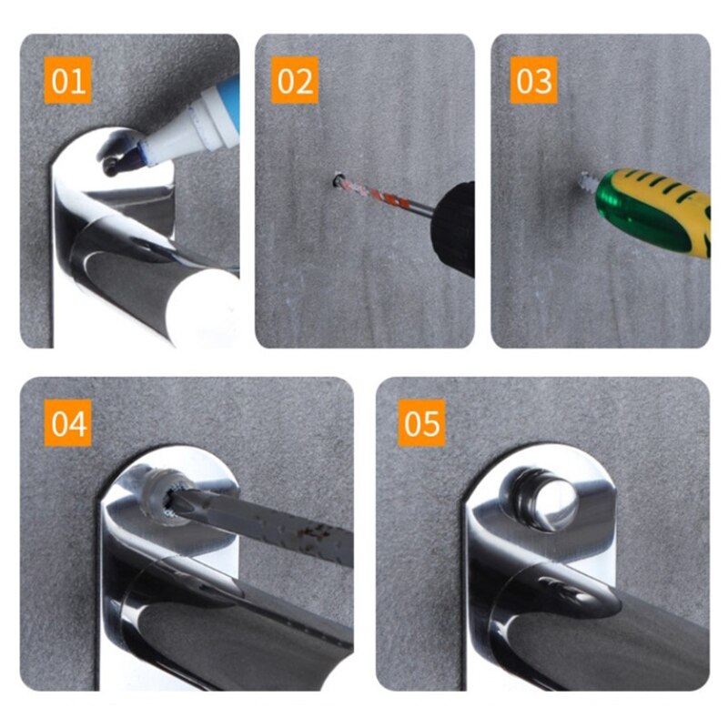 Toallero extensible de acero inoxidable ajustable, estante de baño flexible de 3 niveles, soporte de pared para colgar toallas de mano