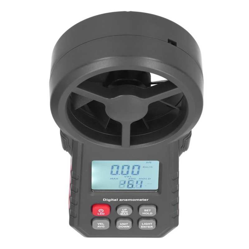 Wind Speed Meetinstrumenten Digitale Anemometer WT87B Digitale Anemometer Met Lcd Backlight 9V Handheld Wind