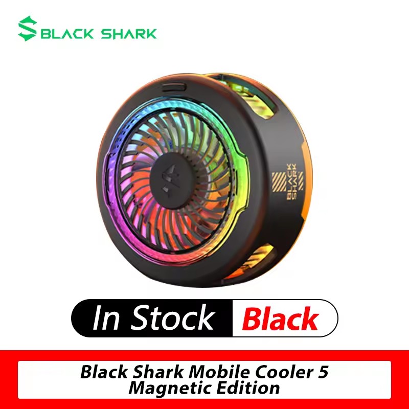 Black shark 5 ventola di raffreddamento magnetica per raffreddamento rapido del telefono cellulare bback dlip semiconductor potente dispositivo di raffreddamento accessori per il gioco: Nero