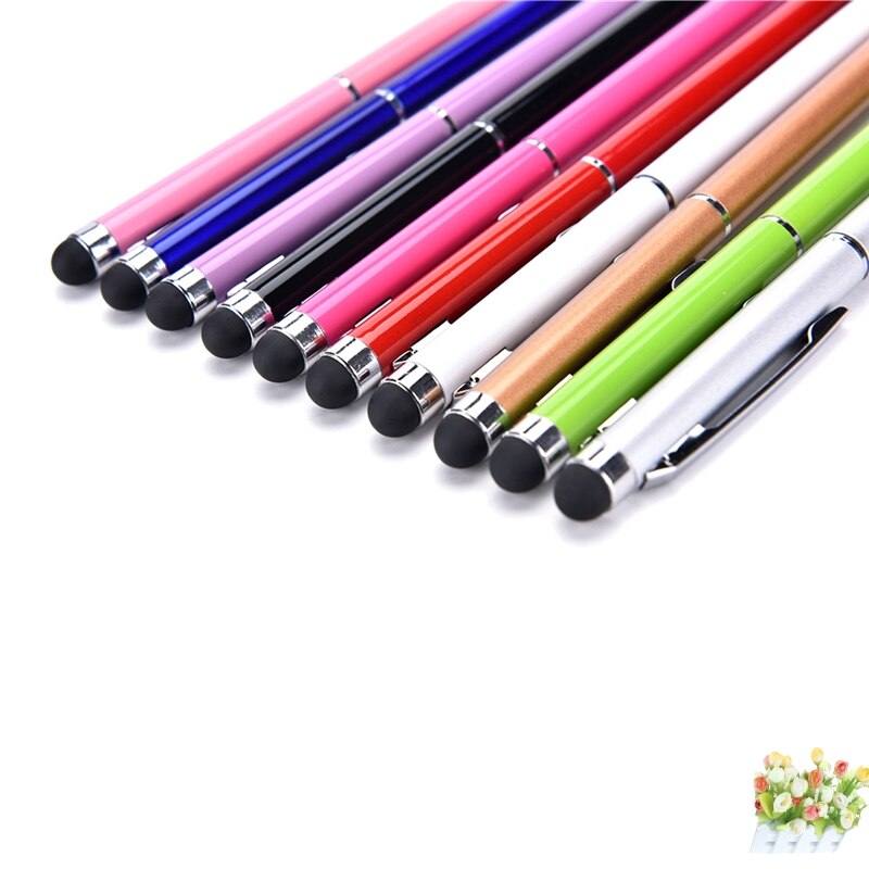 2 in 1 Mini for Laptop Built-in Ballpoint Pen Metal Capacitive Touch Pen Stylus Screen For Phone Tablet