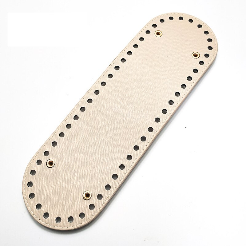 26x8cm Bag Bottom Oval PU Leather Bottoms with Holes Accessories for Knitting Handbag Crossbody Messenger Bags DIY Parts KZBT011