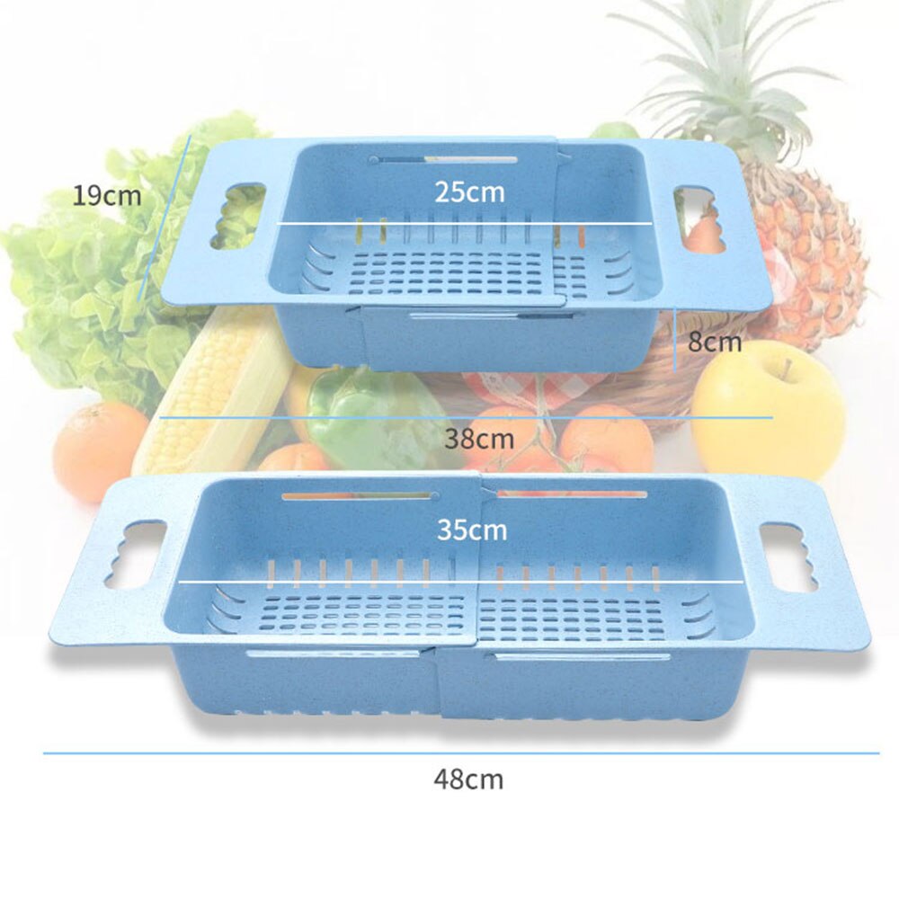 Kitchen Retractable Sink Drain Basket Plastic Dish Rack Sink Filter Water Basket Fruit Vegetable Basket Kitchen Sink Drain Case