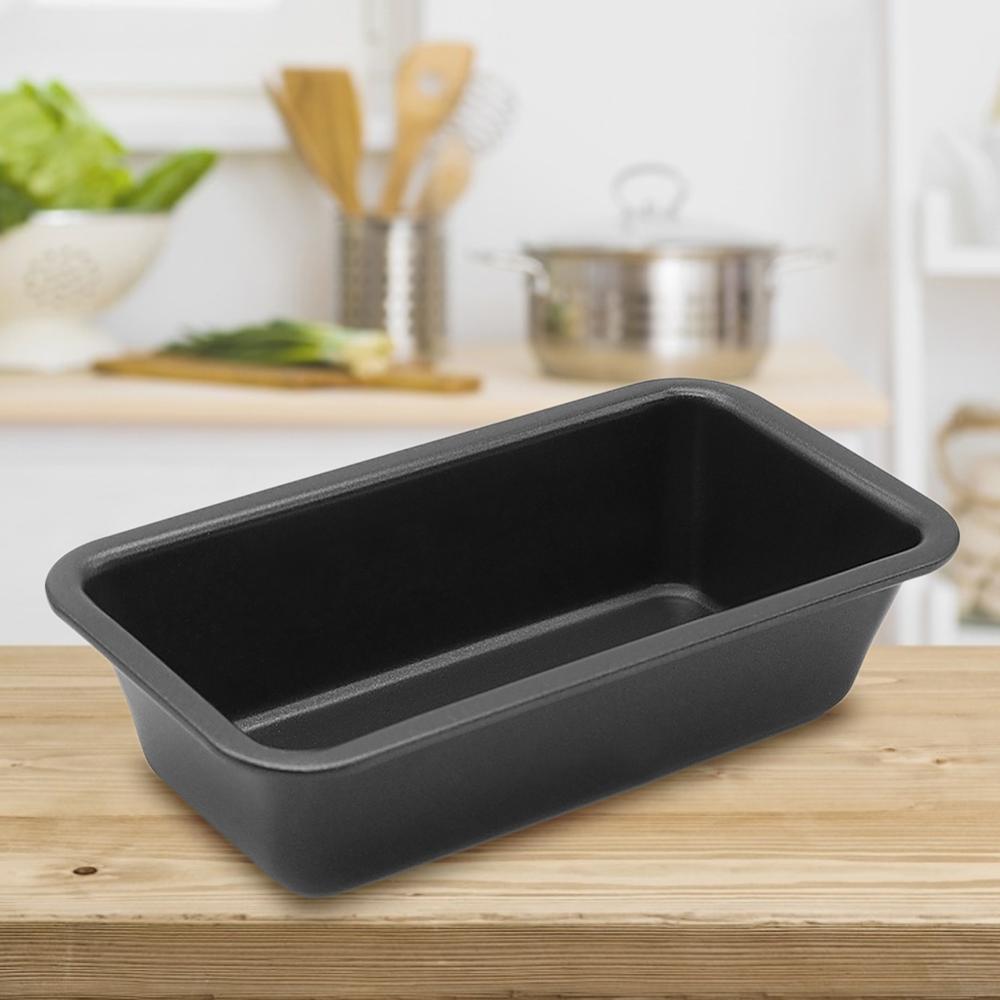 JSJMOFA 2PACK broodpan met deksel gegolfd ontwerp non-stick brood bakvorm, zwart